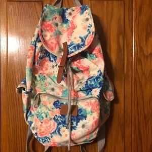 Pink brand backpack